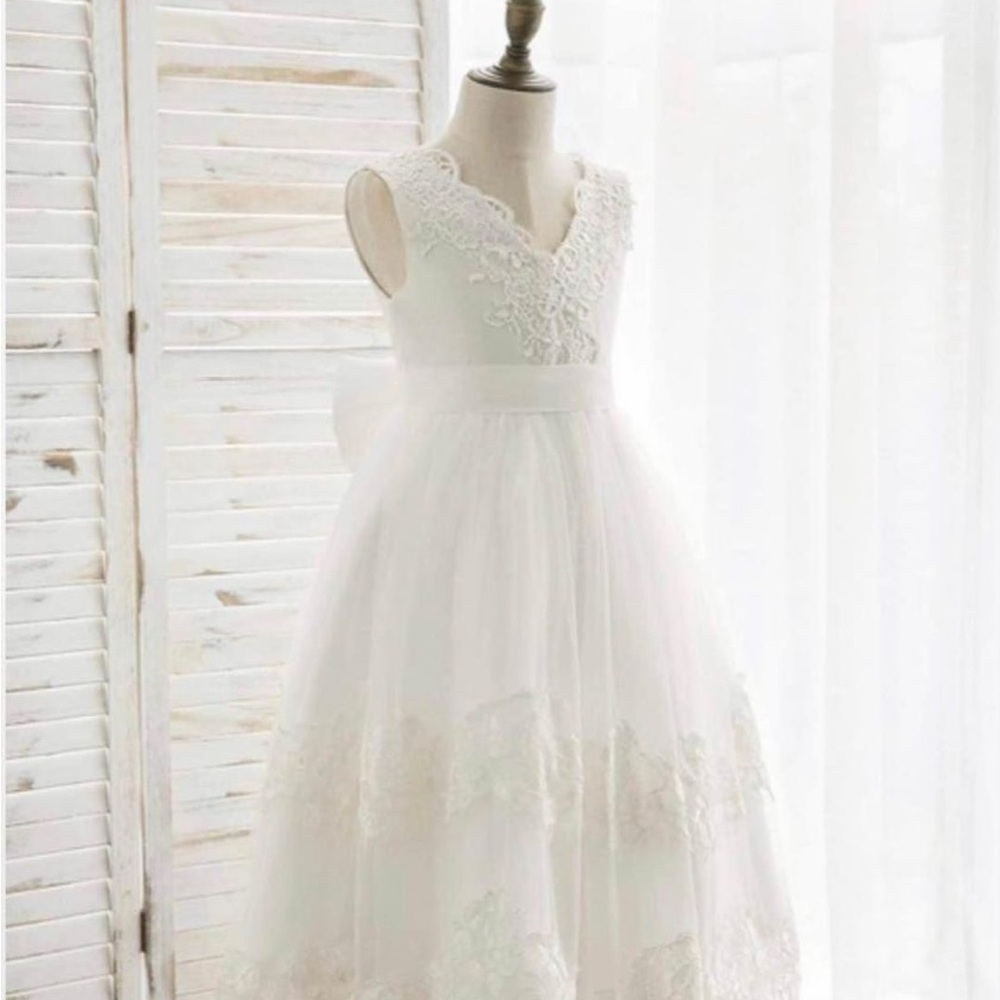 JJs House Ivory Lace Kids Dress